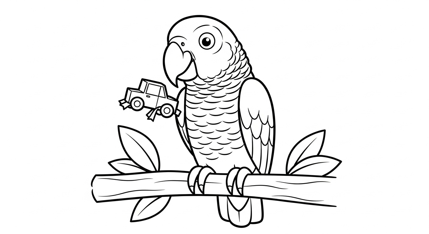 coloriage Perroquet updated à imprimer gratuitement