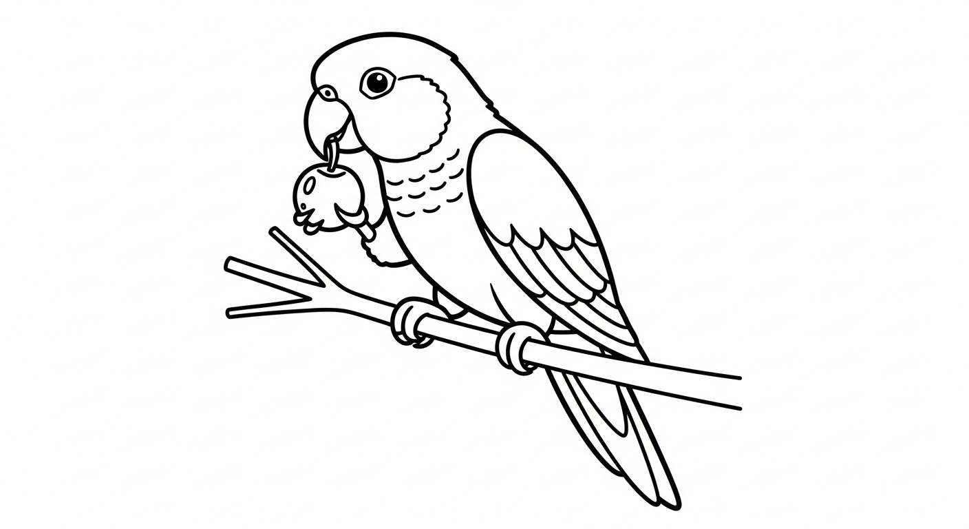 coloriage Perroquet updated à imprimer pdf gratuit