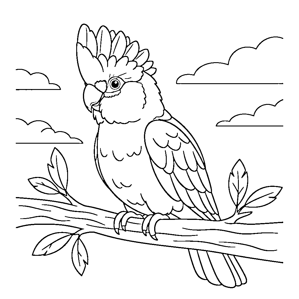 coloriage Perroquet updated à imprimer pour enfant de 6 ans