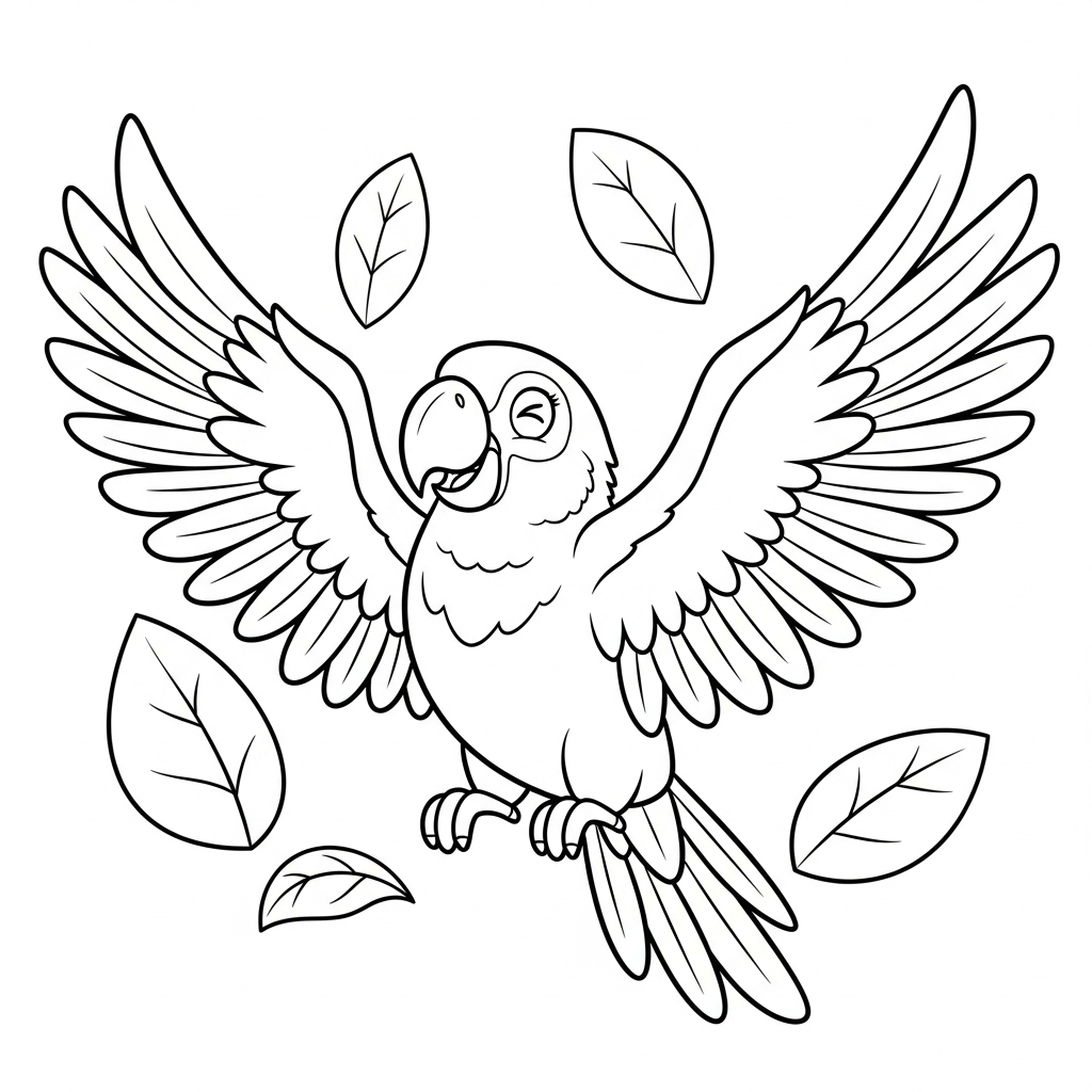 coloriage Perroquet updated à imprimer a4