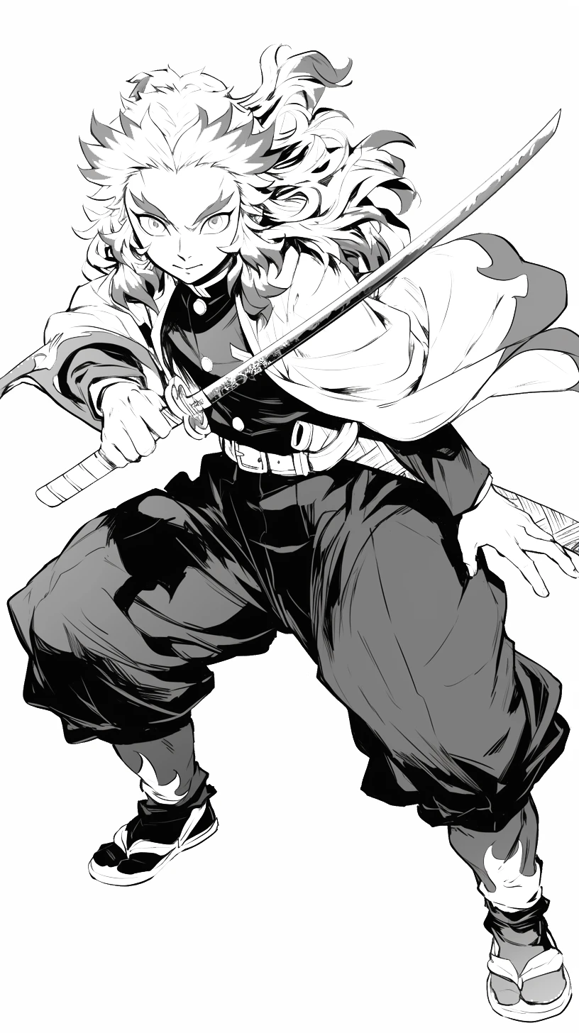 coloriage Rengoku gratuit pour enfants