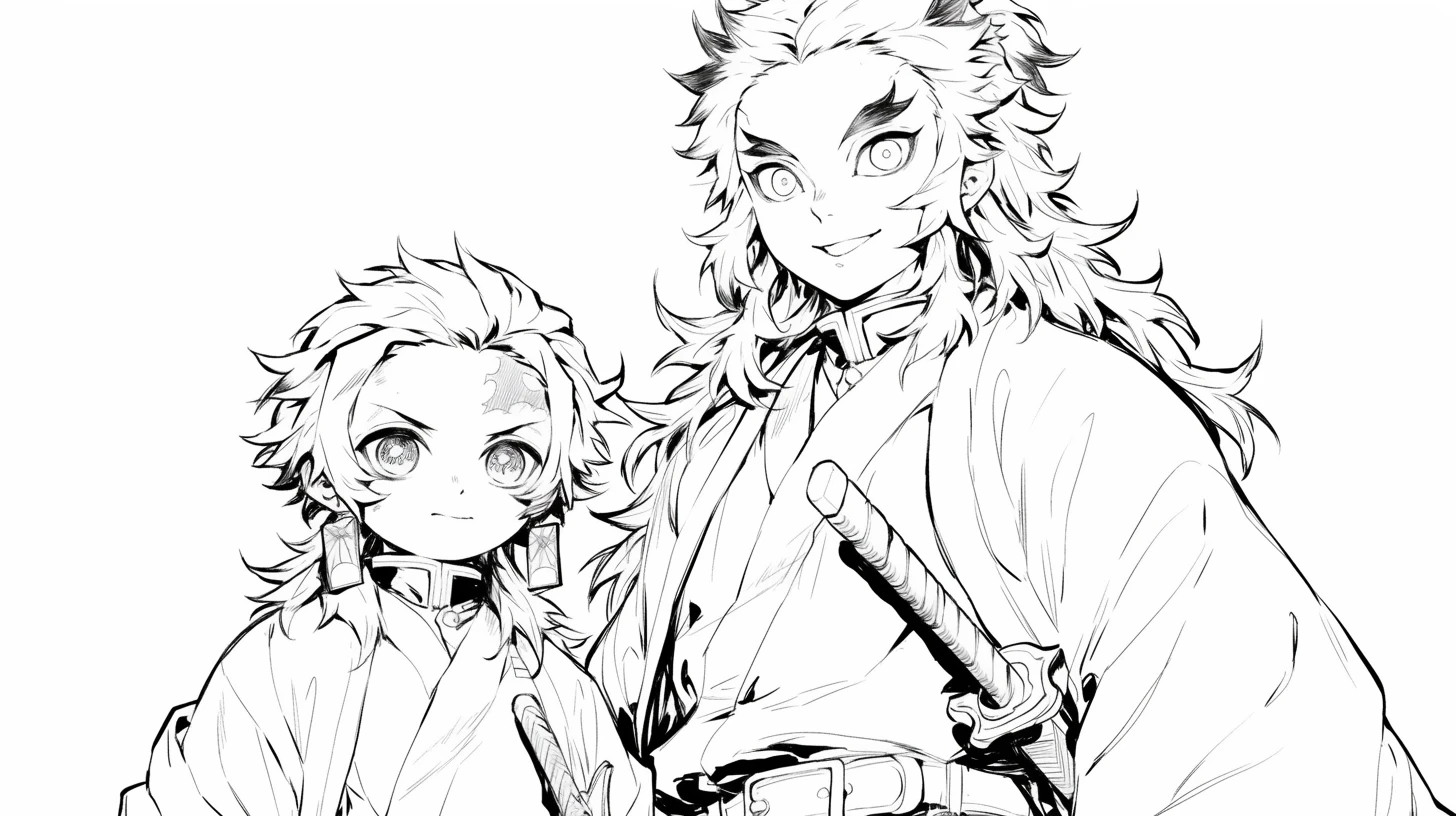 imprimer coloriage Rengoku gratuit