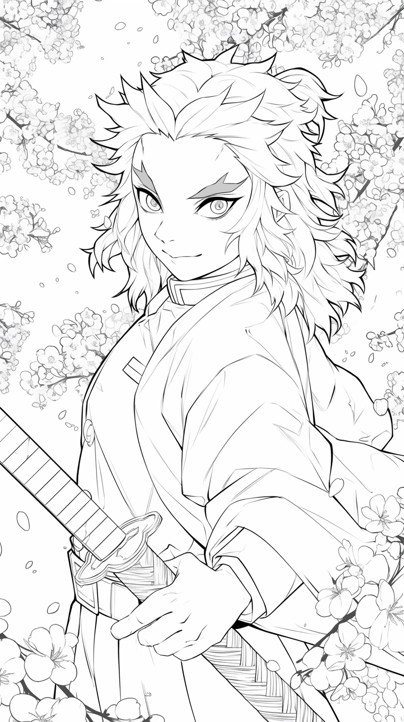 coloriage Rengoku gratuit 1