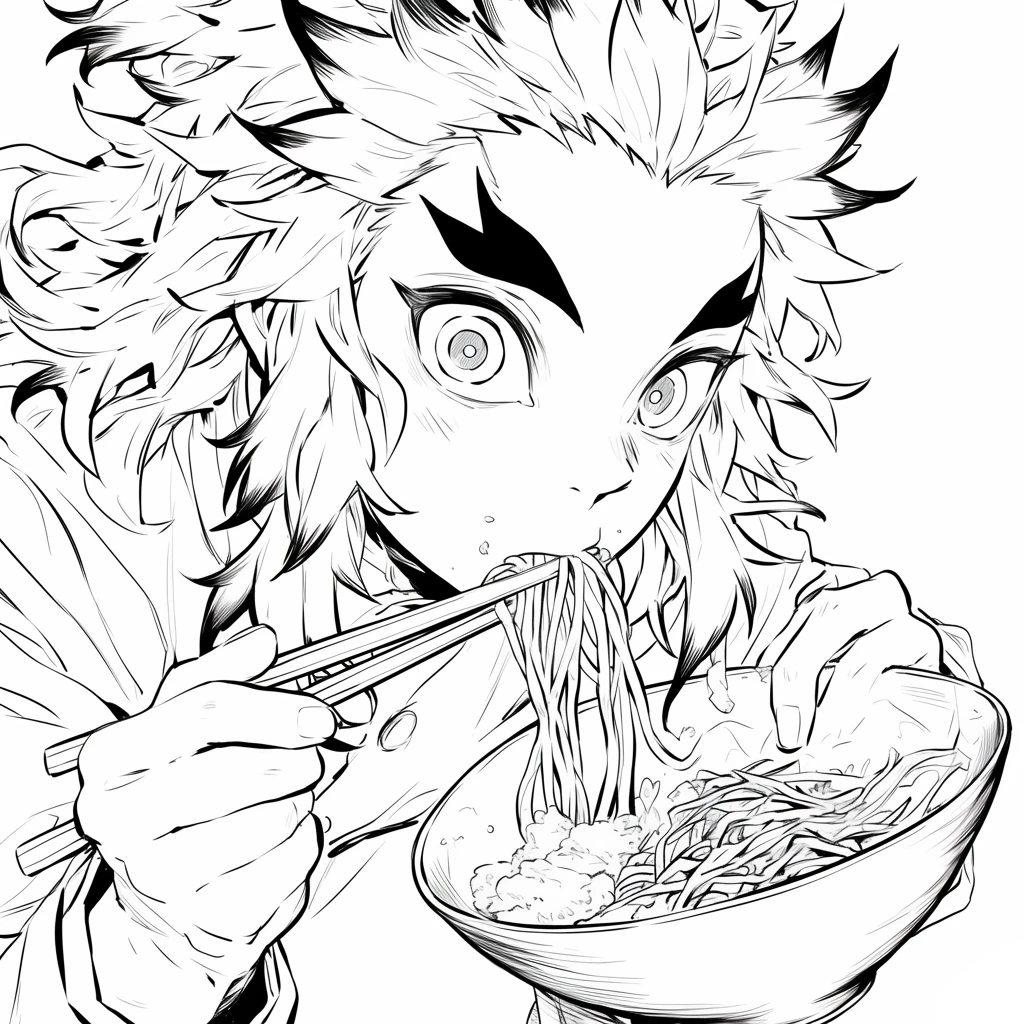 coloriage Rengoku à imprimer pdf