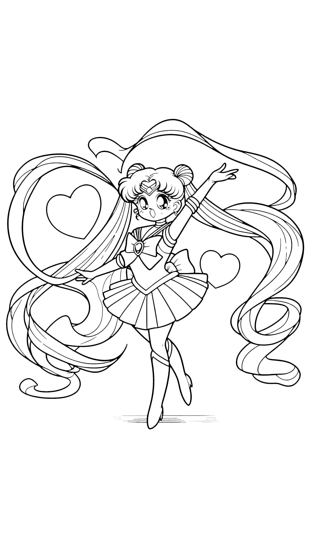 coloriage Sailor Moon à imprimer pour enfant de 9 ans