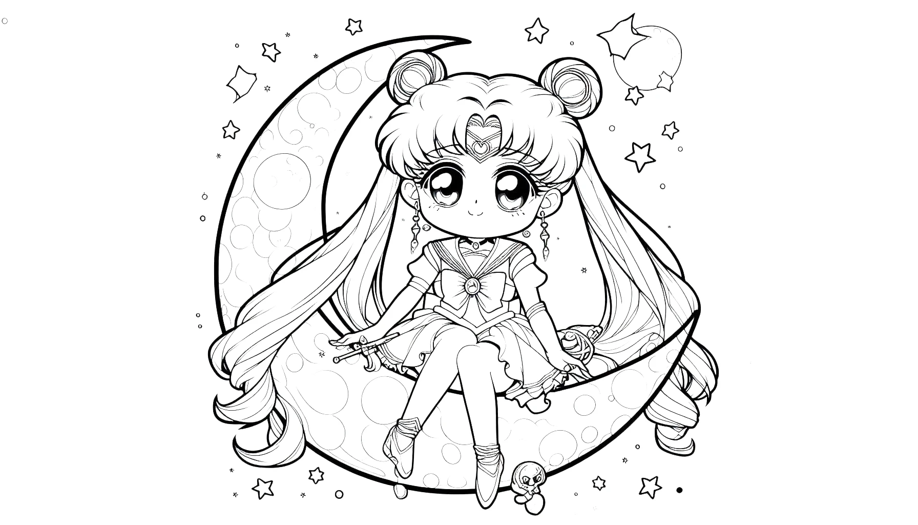 imprimer coloriage Sailor Moon gratuit