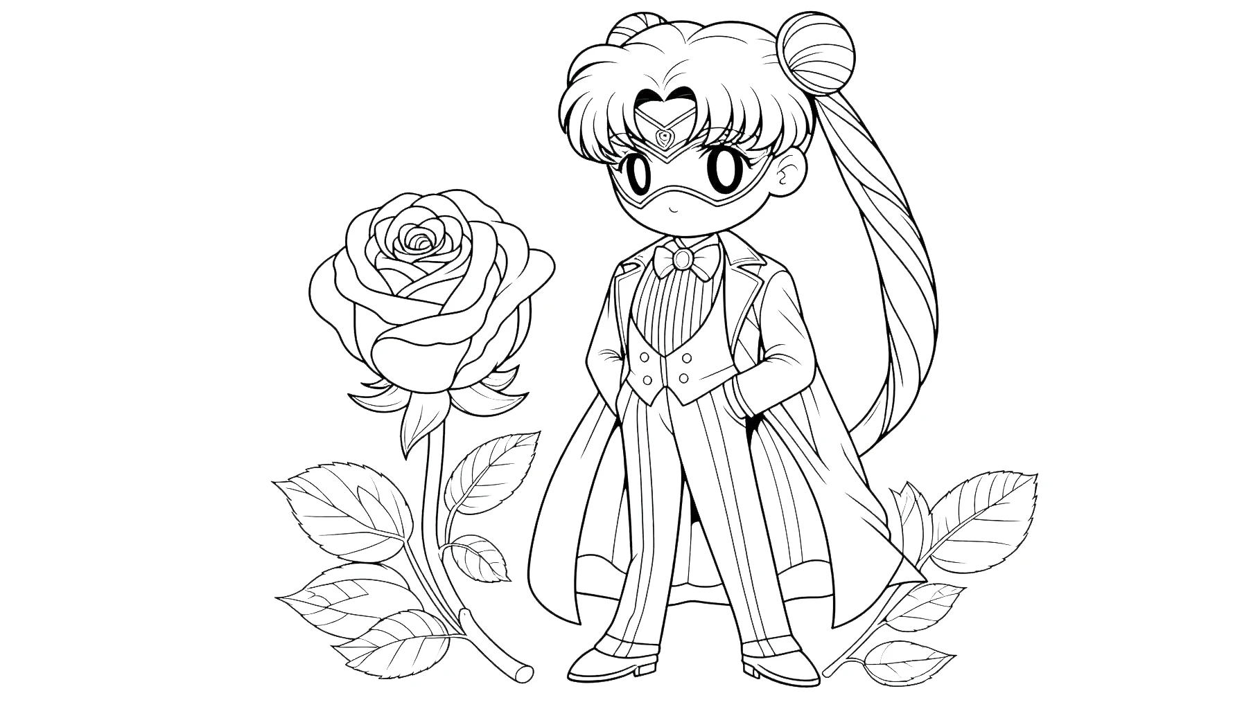 coloriage Sailor Moon pour enfant de 5 ans