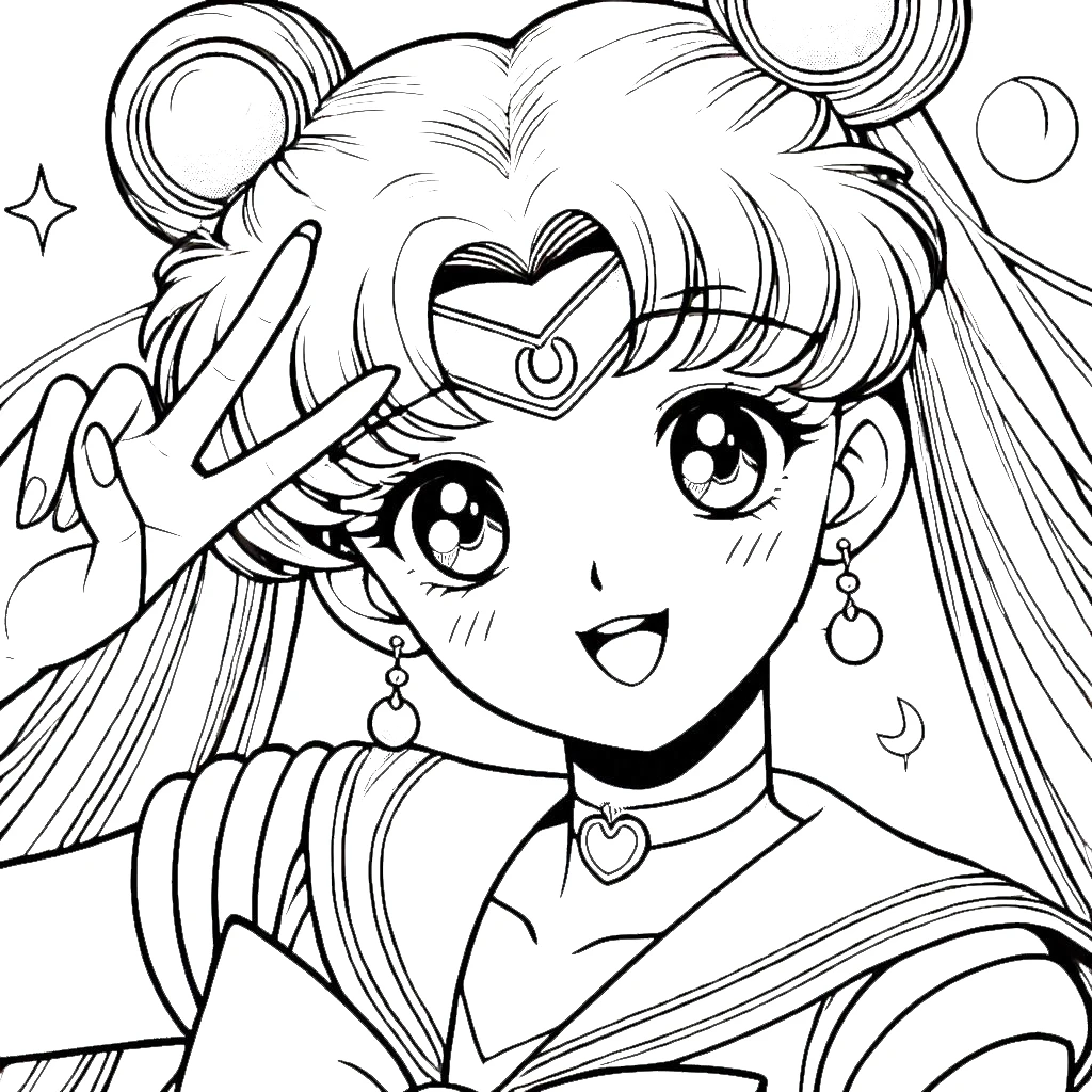 coloriage Sailor Moon à imprimer a4