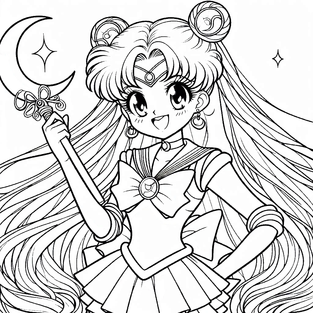 coloriage Sailor Moon a imprimer gratuitement