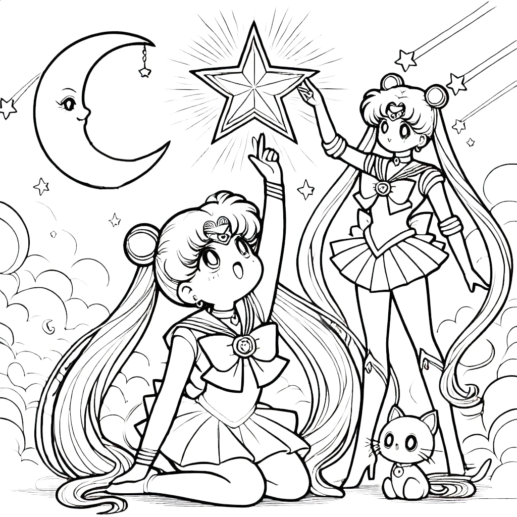 coloriage Sailor Moon à imprimer gratuit