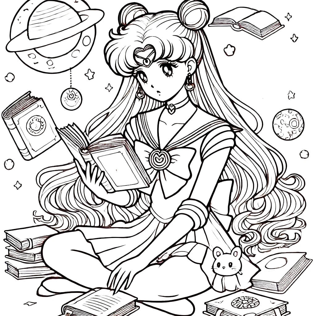 coloriage Sailor Moon pour enfant de 2 ans