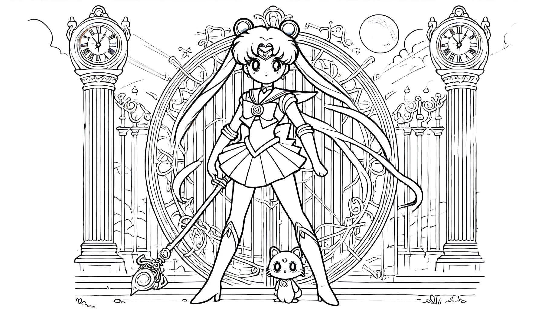 coloriage Sailor Moon pour enfant gratuit