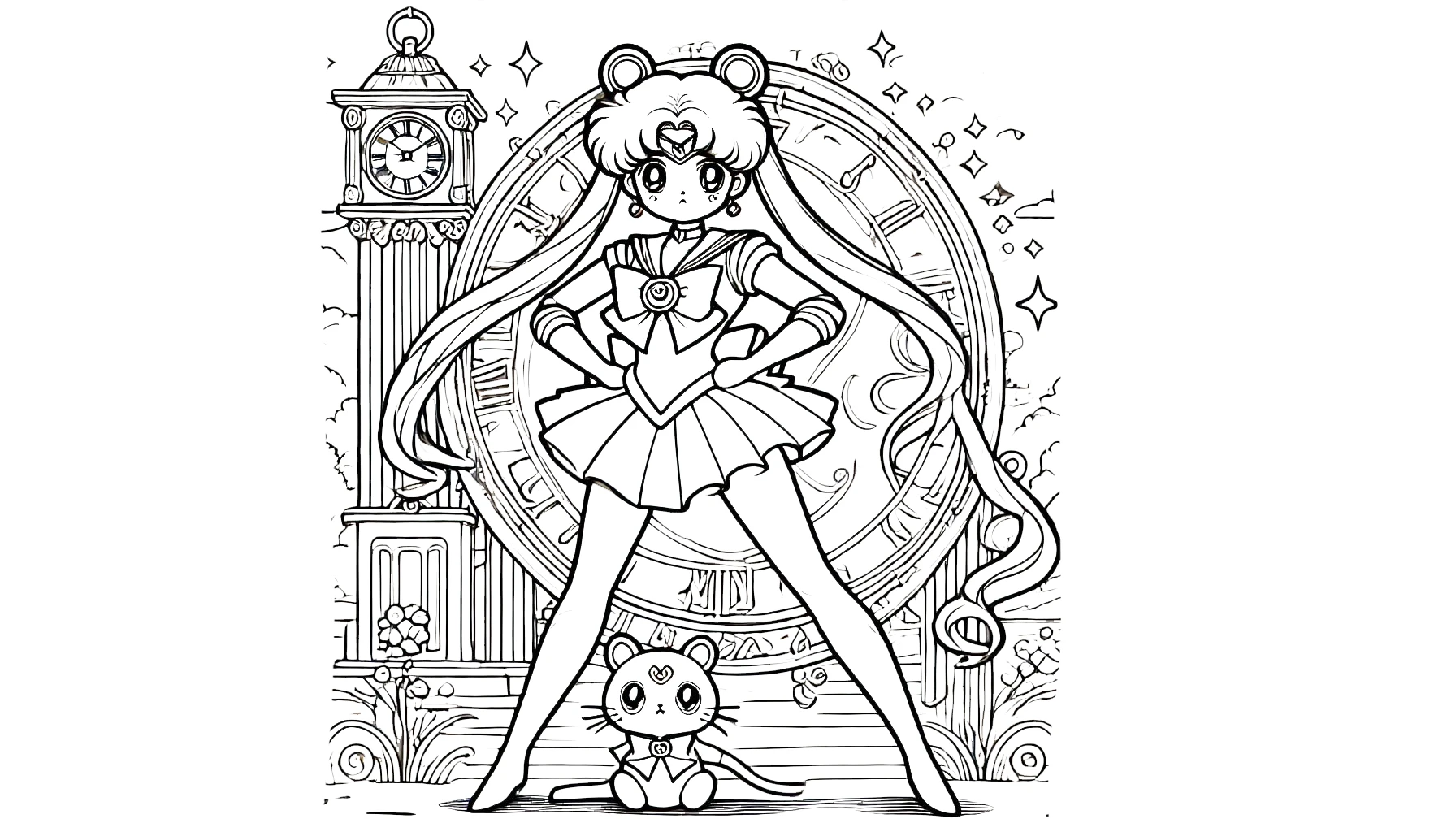 télécharger coloriage Sailor Moon gratuit