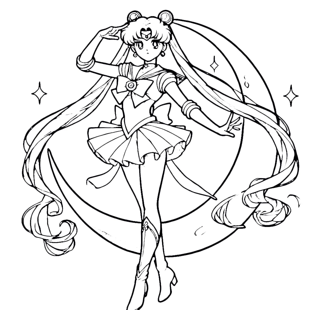 coloriage Sailor Moon gratuit en ligne