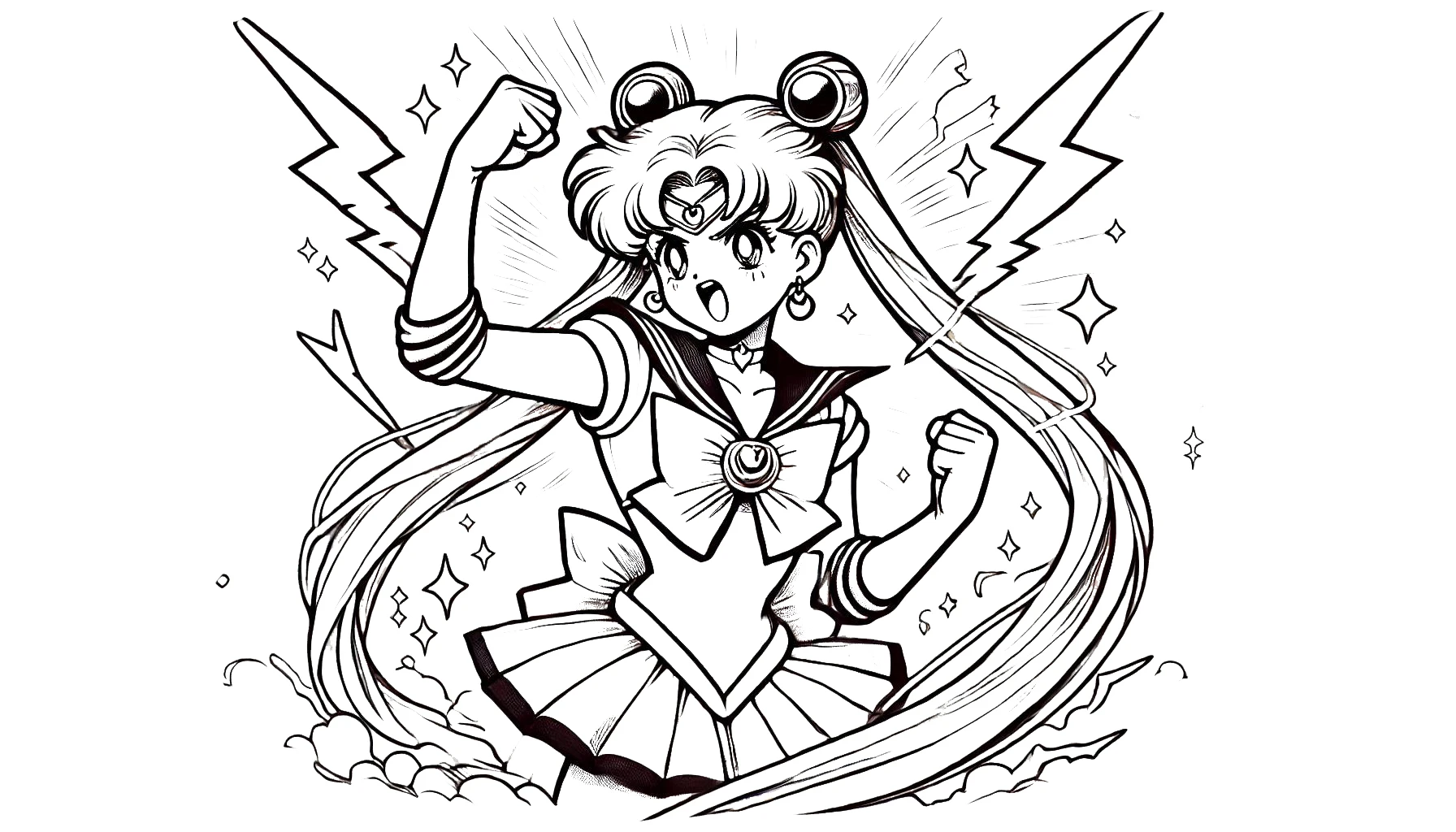 coloriage Sailor Moon à imprimer gratuitement pdf