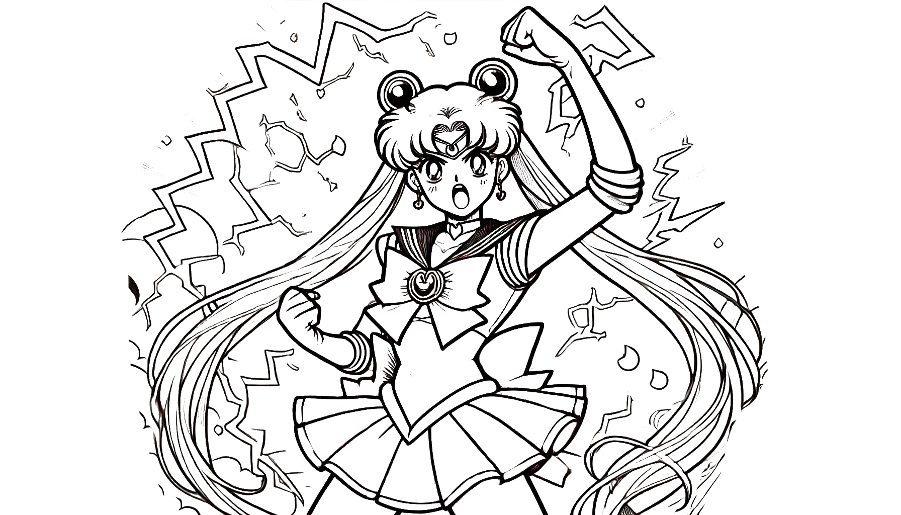 coloriage Sailor Moon pour enfant de 10 ans