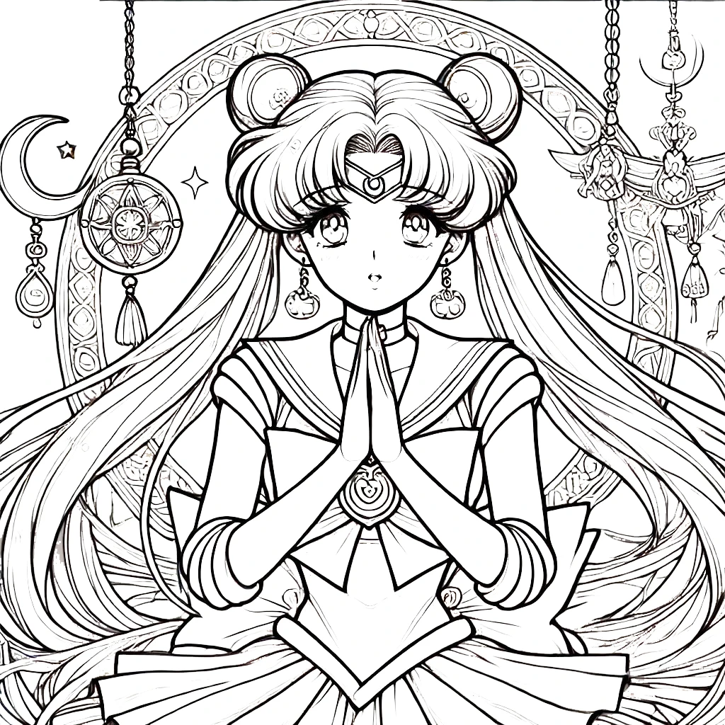 coloriage Sailor Moon à imprimer pdf gratuit