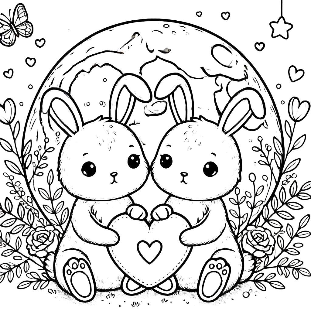 coloriage Saint Valentin gratuit pour enfants