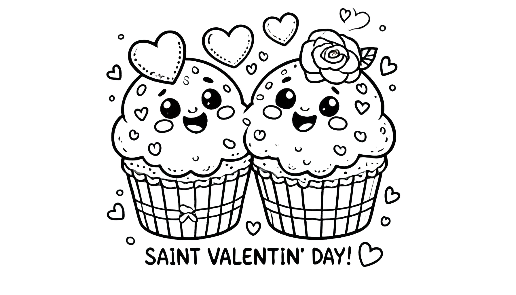 coloriage Saint Valentin pour enfant de 6 ans