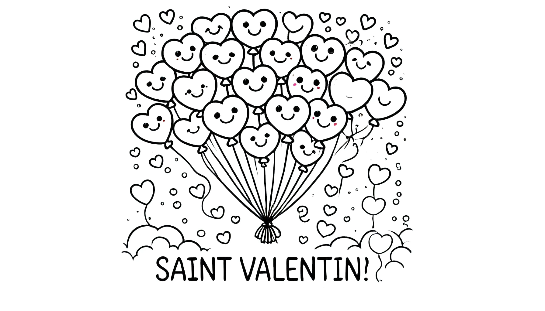 coloriage Saint Valentin a colorier en ligne