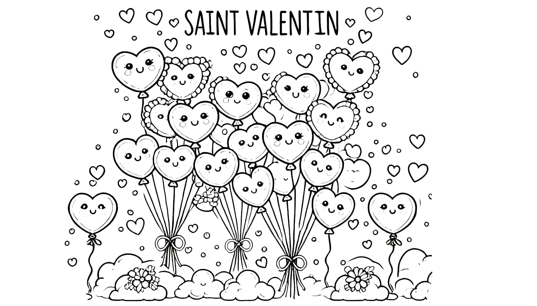 coloriage Saint Valentin pour enfant de 10 ans