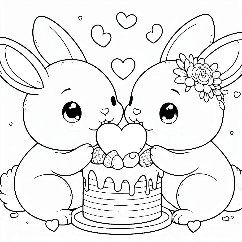 image de coloriage Saint Valentin pour enfant 1