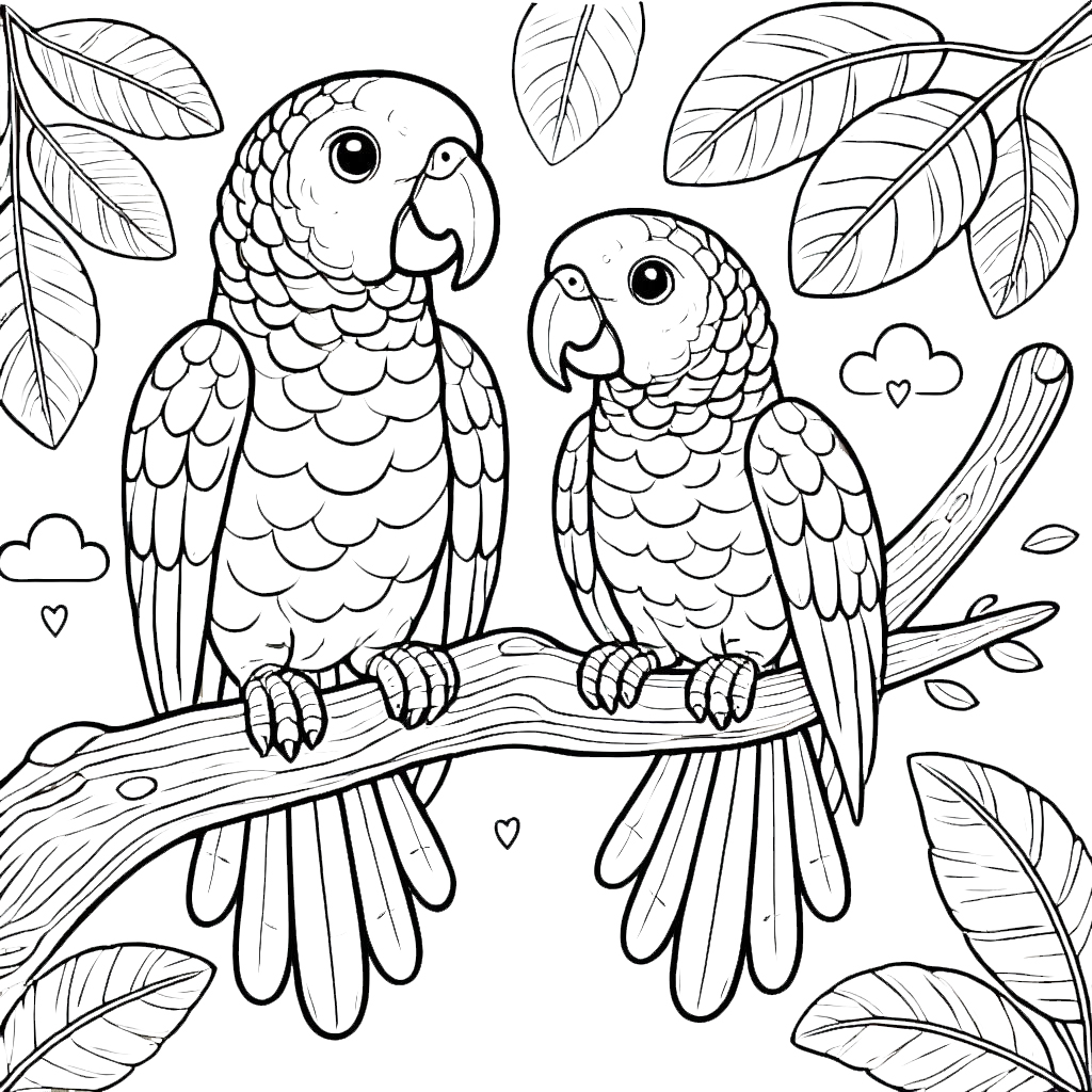 coloriage perroquet pour enfant a imprimer gratuit