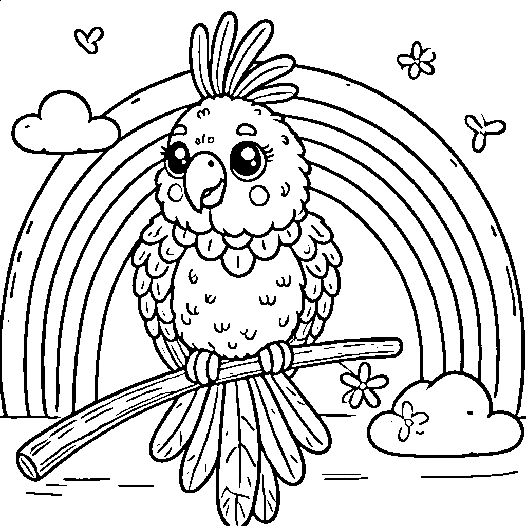 imprimer coloriage perroquet pour enfant 1