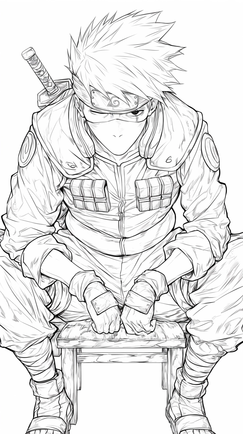 coloriage Kakashi pour enfant 2