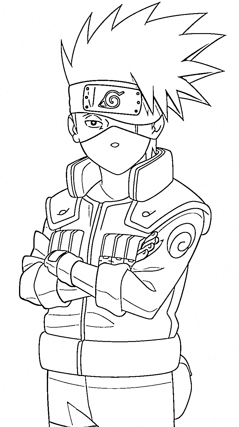 coloriage Kakashi gratuit à imprimer 3