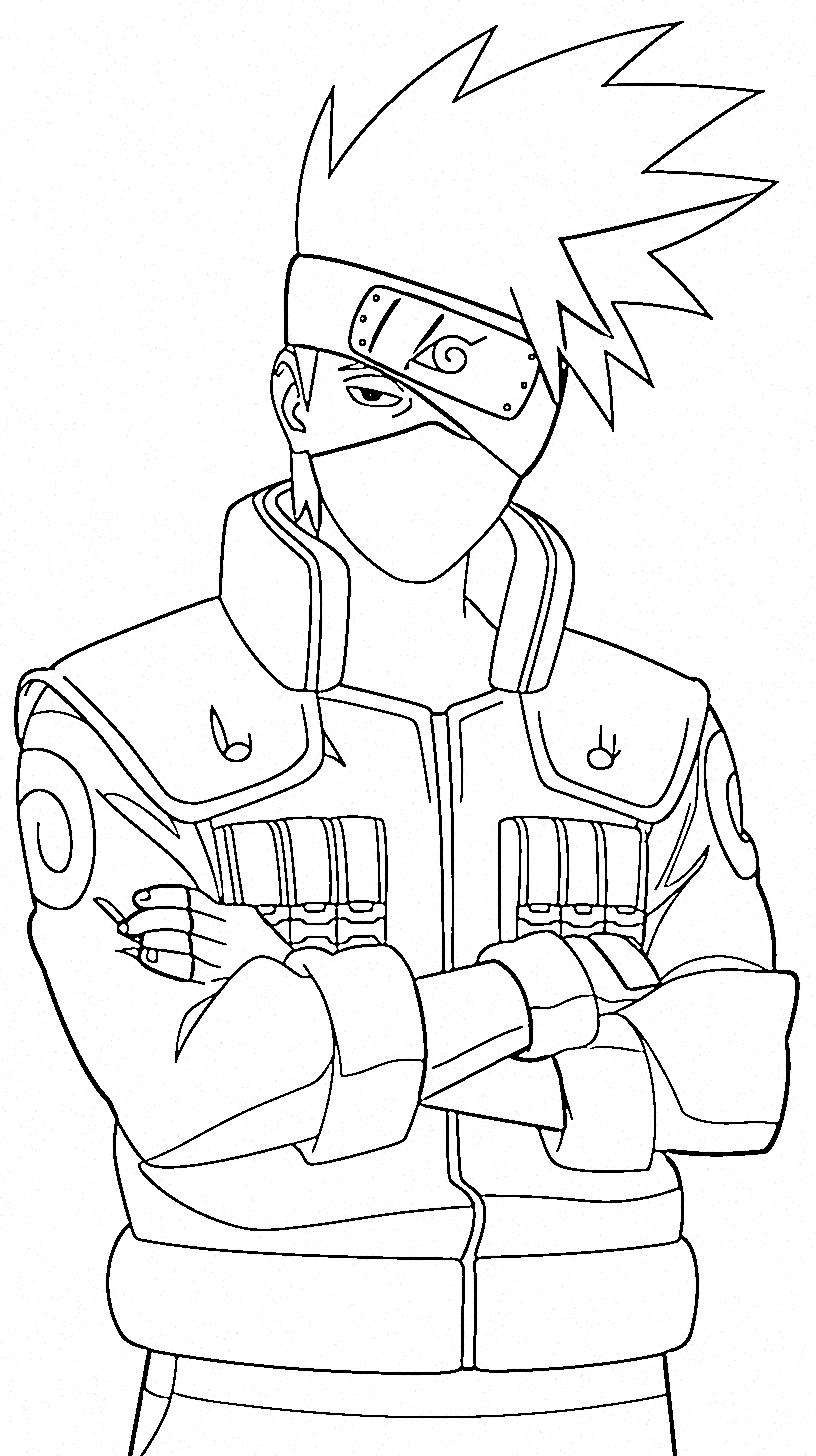 coloriage Kakashi et dessin a imprimer