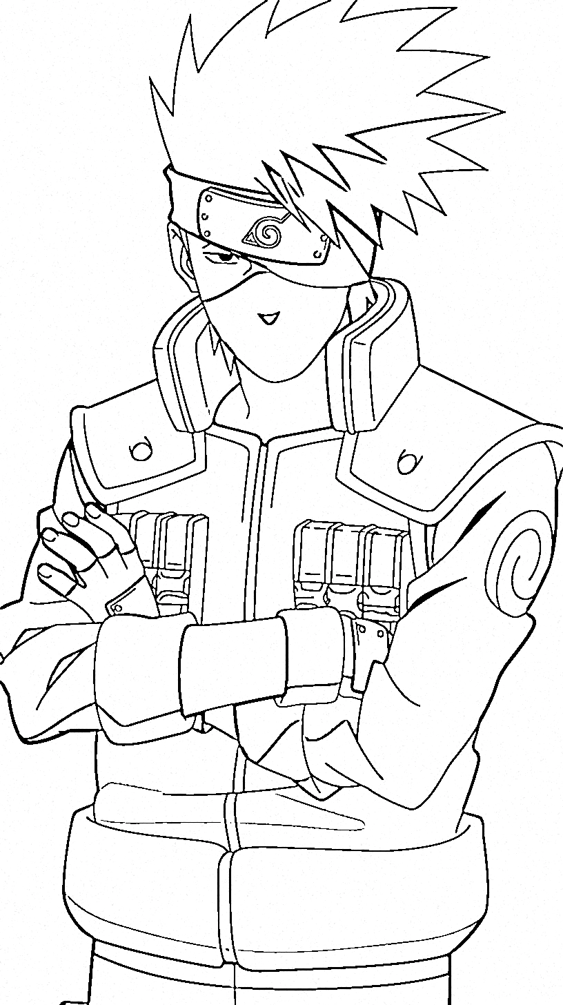 coloriage Kakashi pour enfant de à imprimer