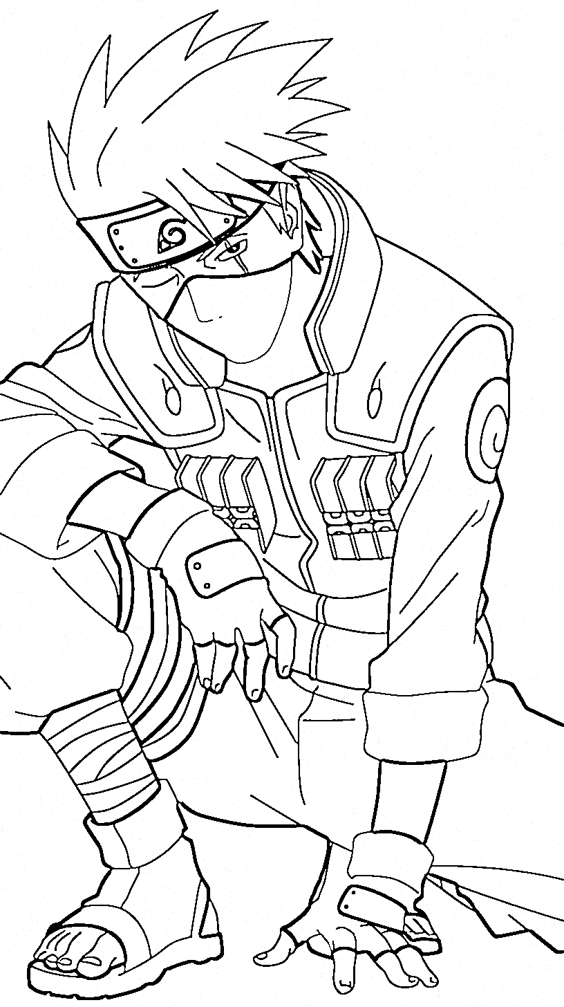 coloriage Kakashi a dessiner et imprimer 2