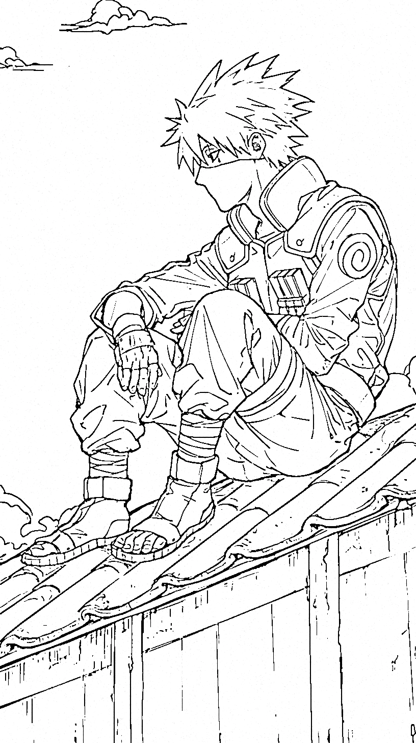 coloriage Kakashi pour enfant