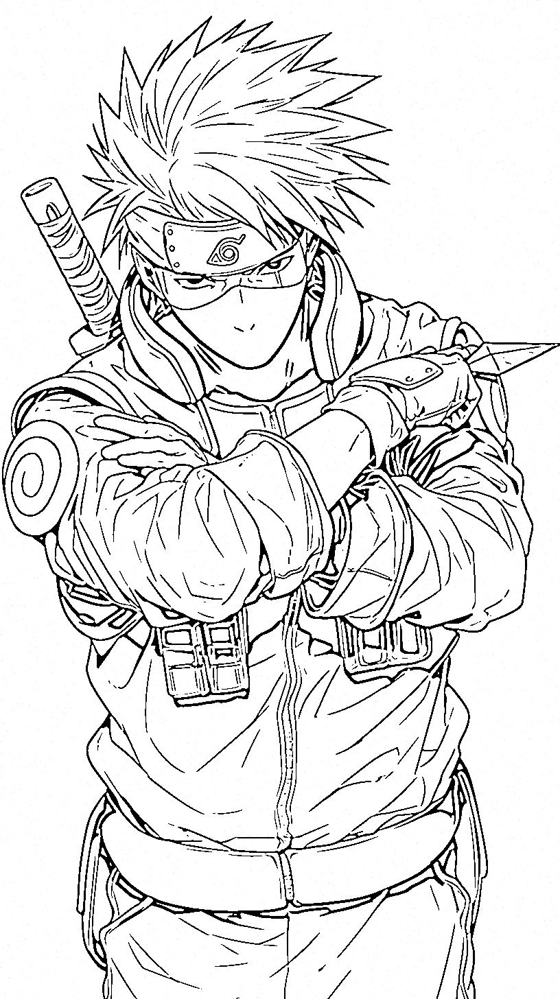 coloriage Kakashi a imprimer gratuit