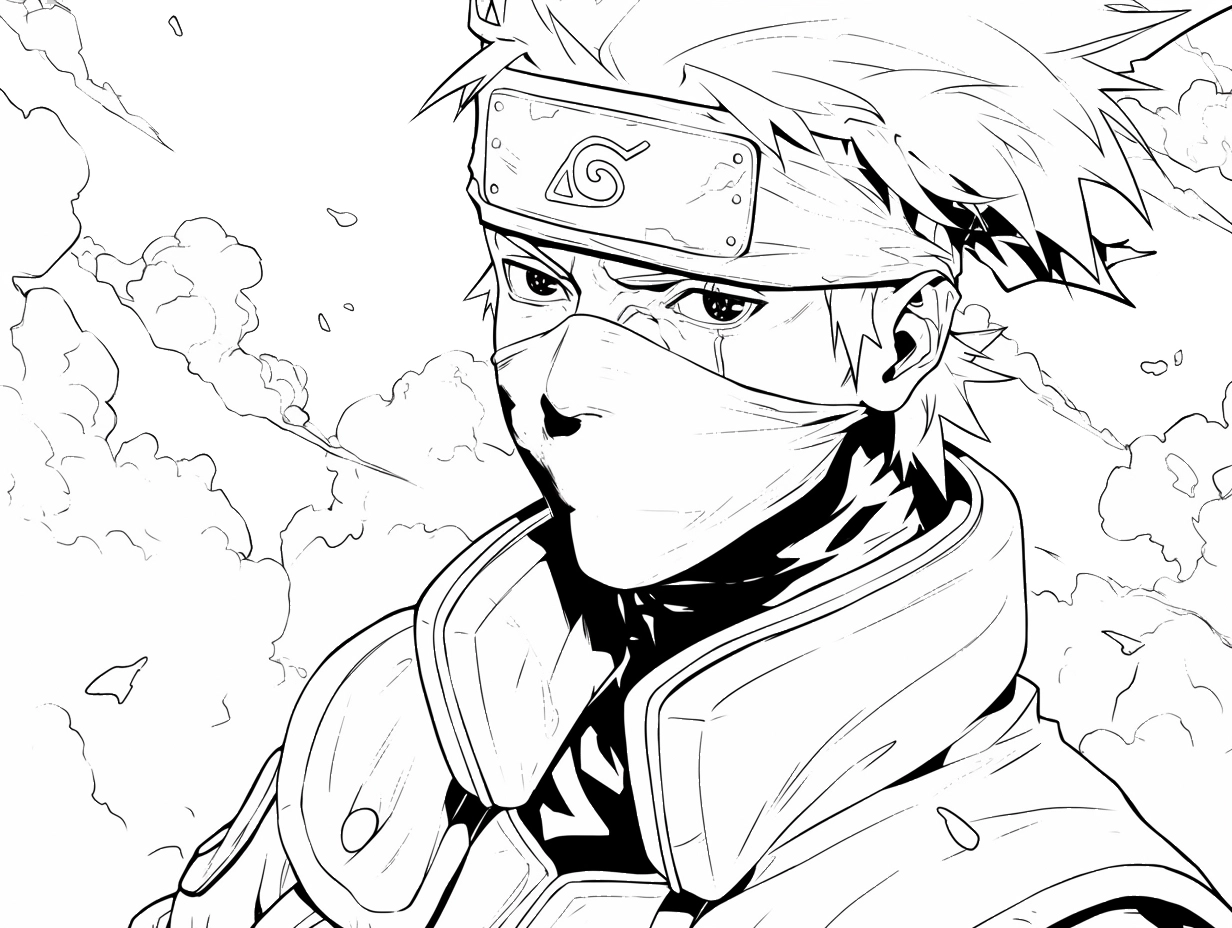 coloriage Kakashi à imprimer pour enfant de 12 ans