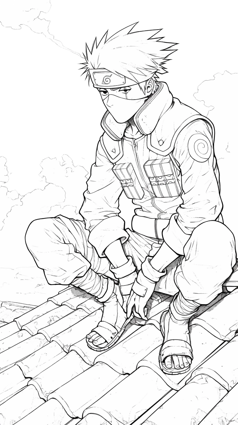 coloriage Kakashi a telecharger