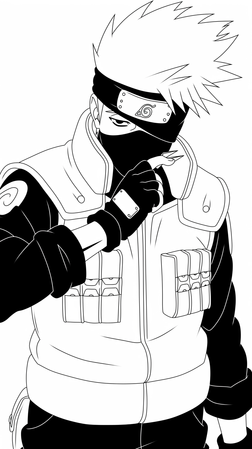 coloriage Kakashi de pour enfants