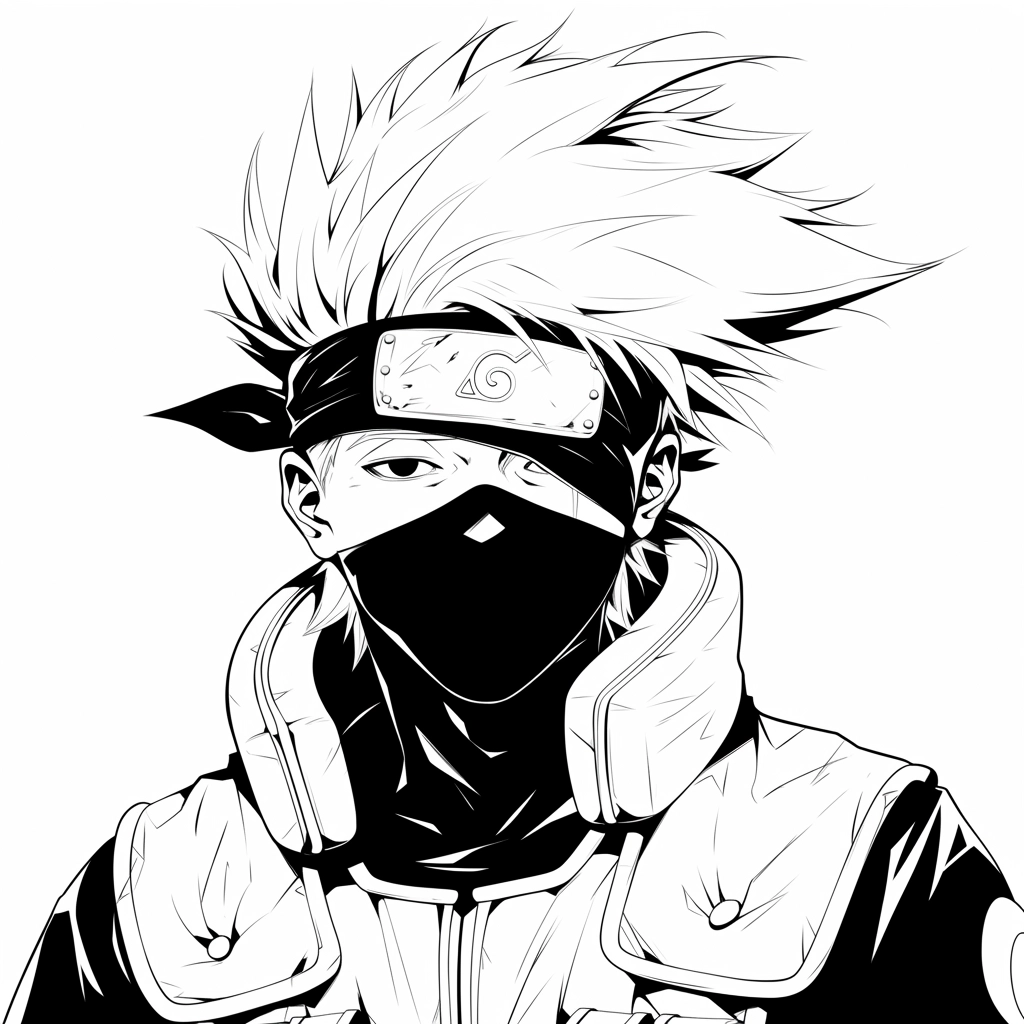 image de coloriage Kakashi pour enfant