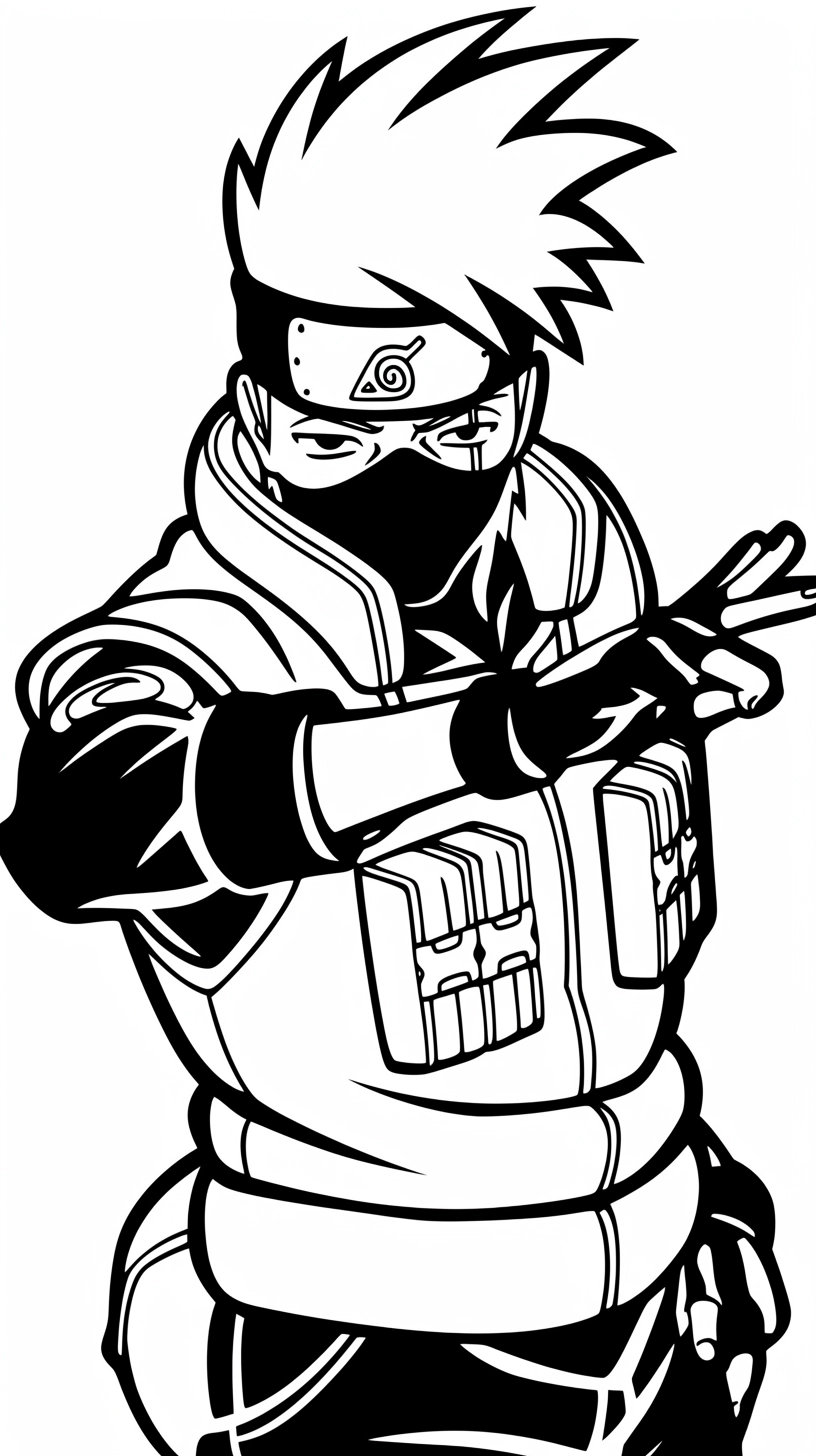 coloriage Kakashi gratuit à imprimer 2