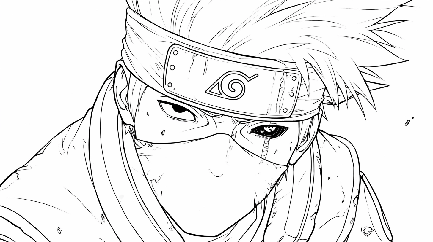 coloriage Kakashi à imprimer pour enfants