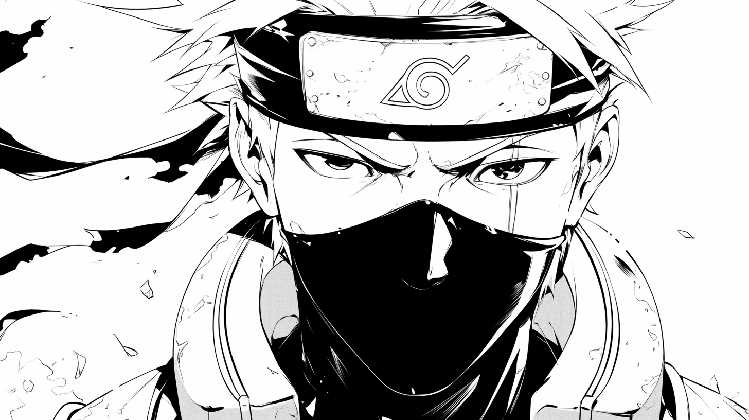 coloriage Kakashi à imprimer pour enfant de 2 ans