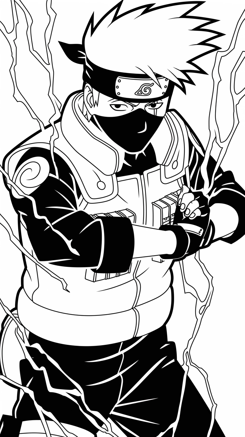 coloriage Kakashi à imprimer pour enfant de 8 ans