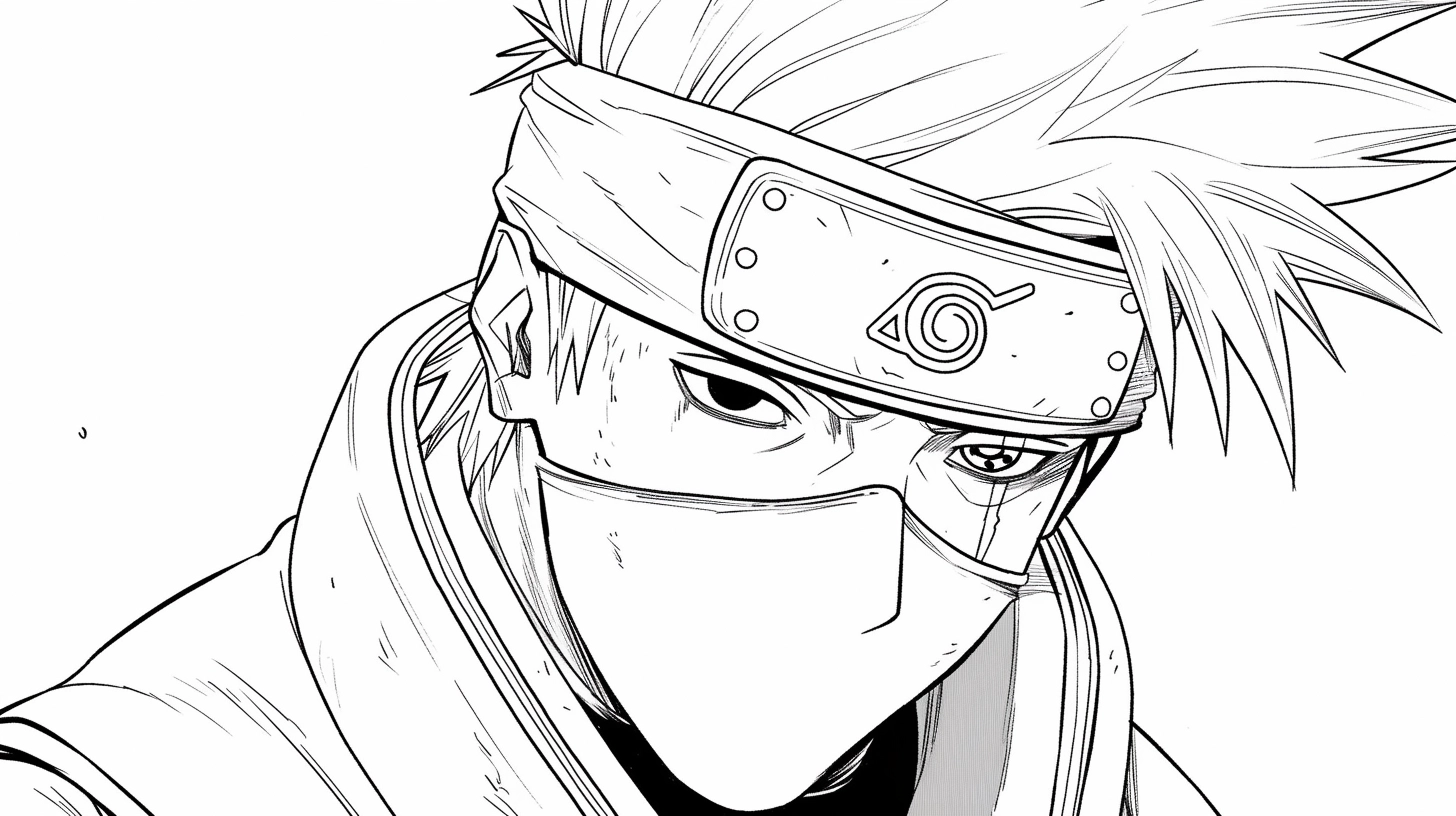 coloriage Kakashi à imprimer a4