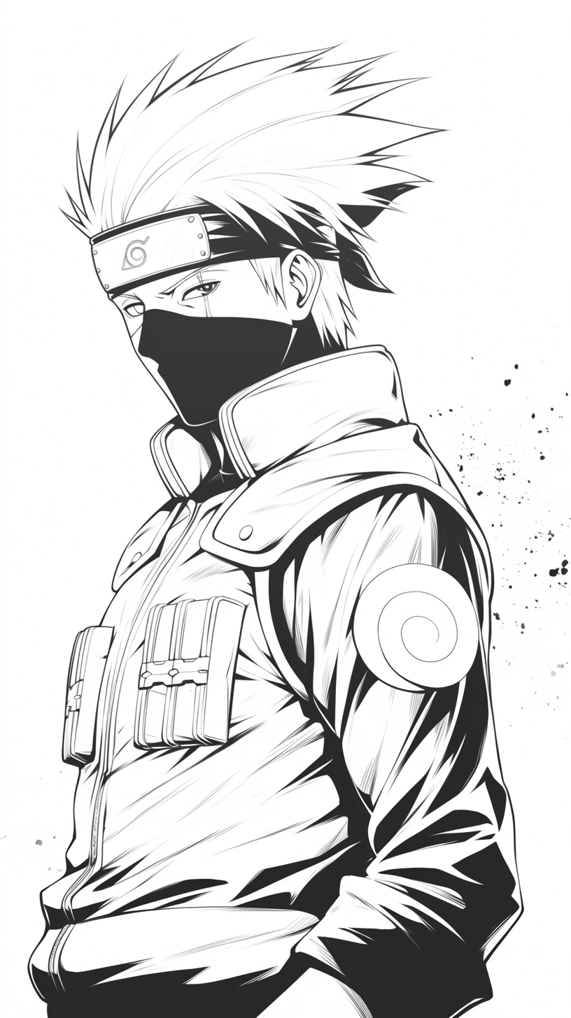 coloriage Kakashi gratuit à imprimer 1