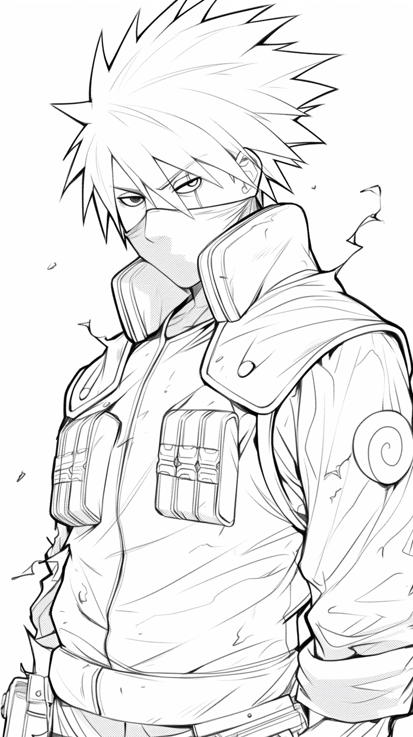 coloriage Kakashi a dessiner en ligne