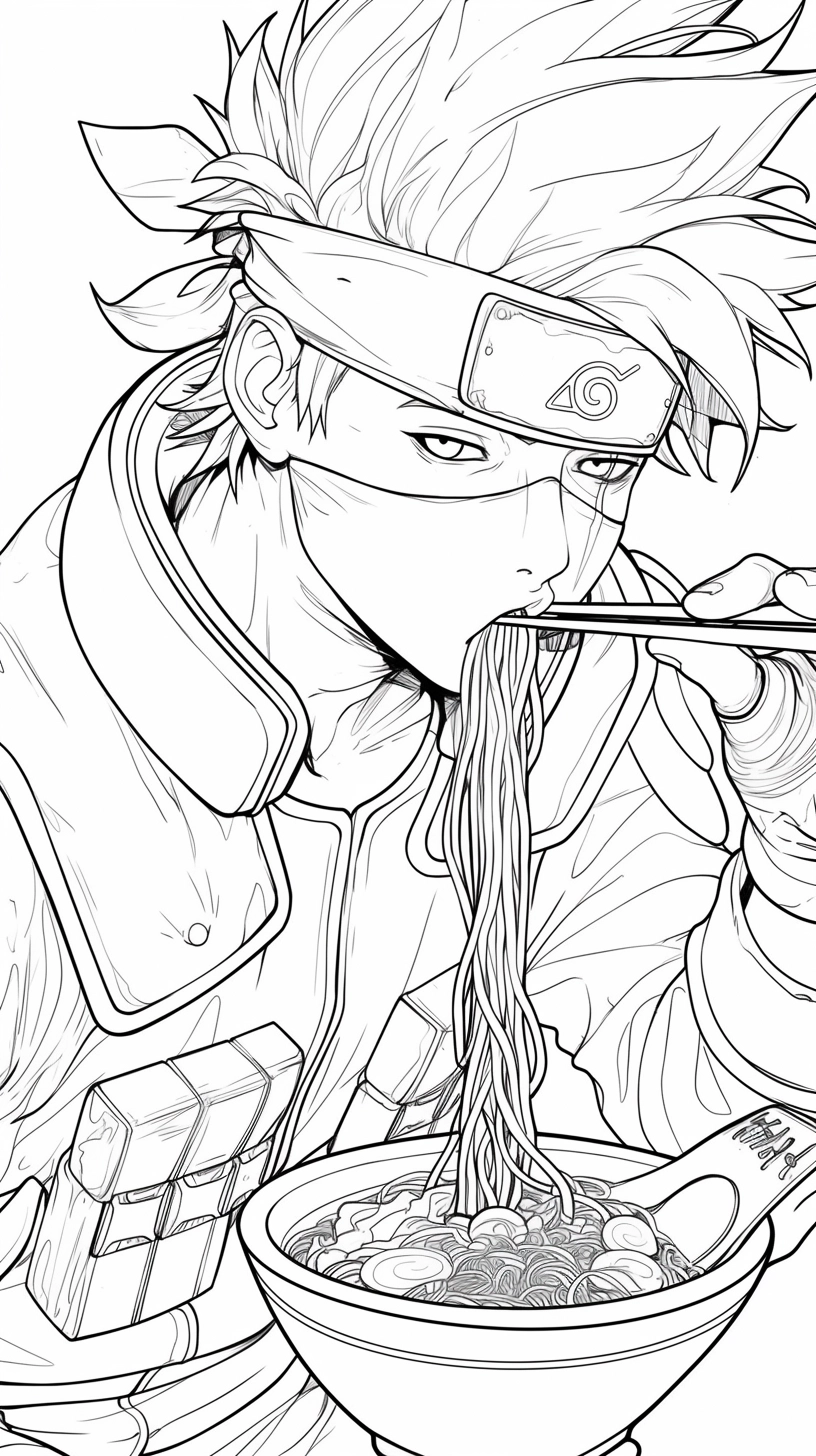 coloriage Kakashi à imprimer pour enfant de 10 ans