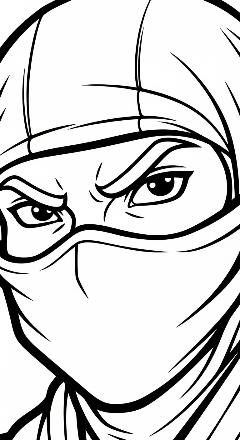 Print Ninja coloring page updated