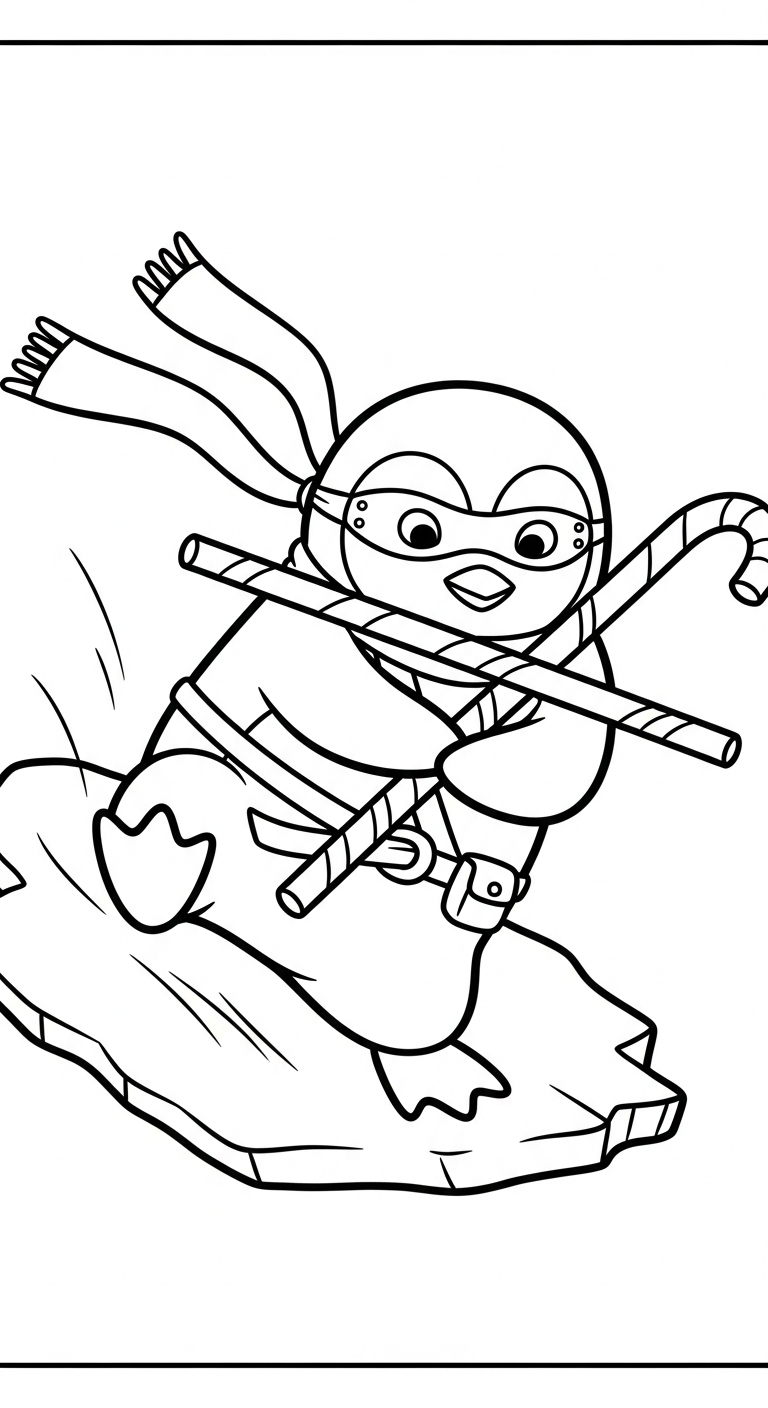 Free updated ninja coloring page to print