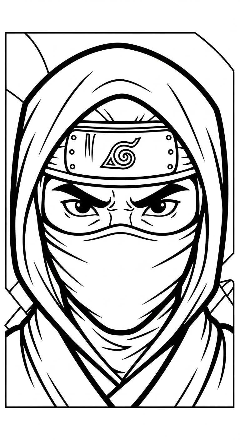 Ninja coloring page updated and printable cutout